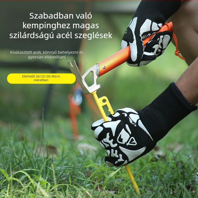 Buye Sátor talajszeg – acélból, vastagított, hosszabbított a kempinghez
