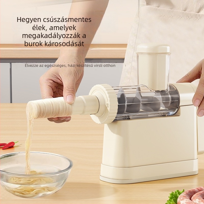 Kézi kolbász töltő, műanyag kivitel, modell 6-026, modern minimalist dizájn, otthoni használatra