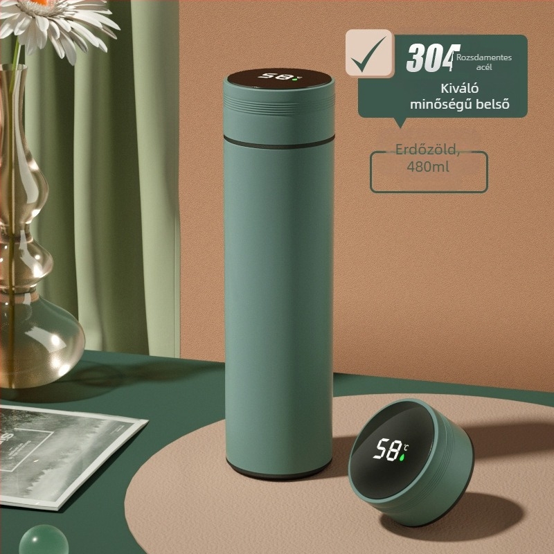 Okos 316-os rozsdamentes acél termosz nőknek, tea-víz szétválasztó funkcióval, elegáns kialakítás