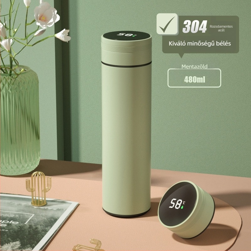 Okos 316-os rozsdamentes acél termosz nőknek, tea-víz szétválasztó funkcióval, elegáns kialakítás