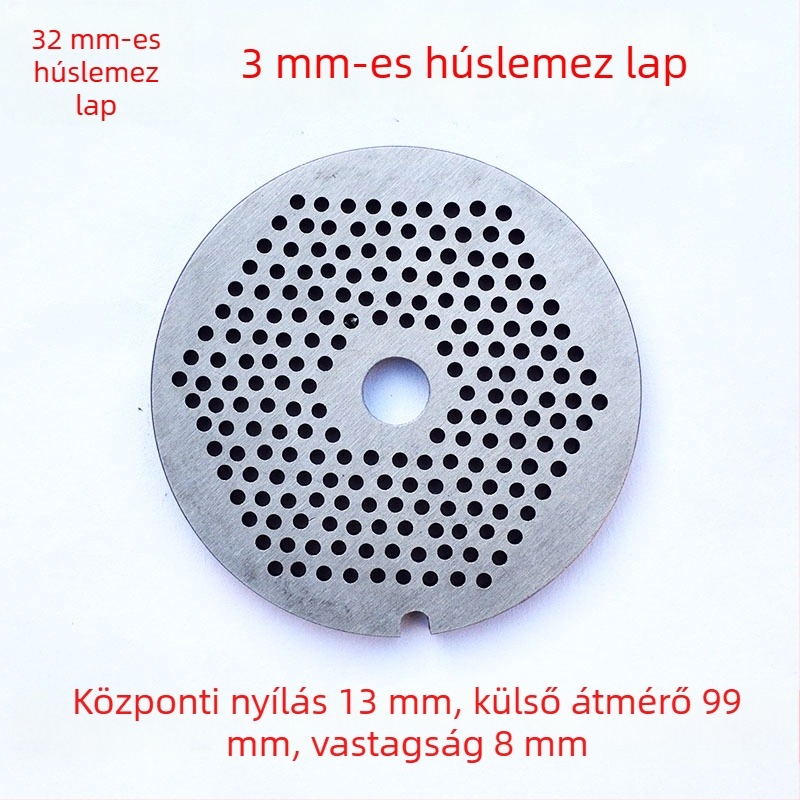 Elektromos húsdaráló lyuklemez, penge és szita készlet