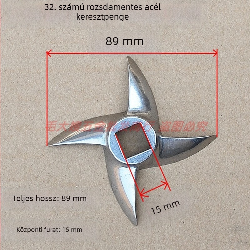 Elektromos húsdaráló lyuklemez, penge és szita készlet