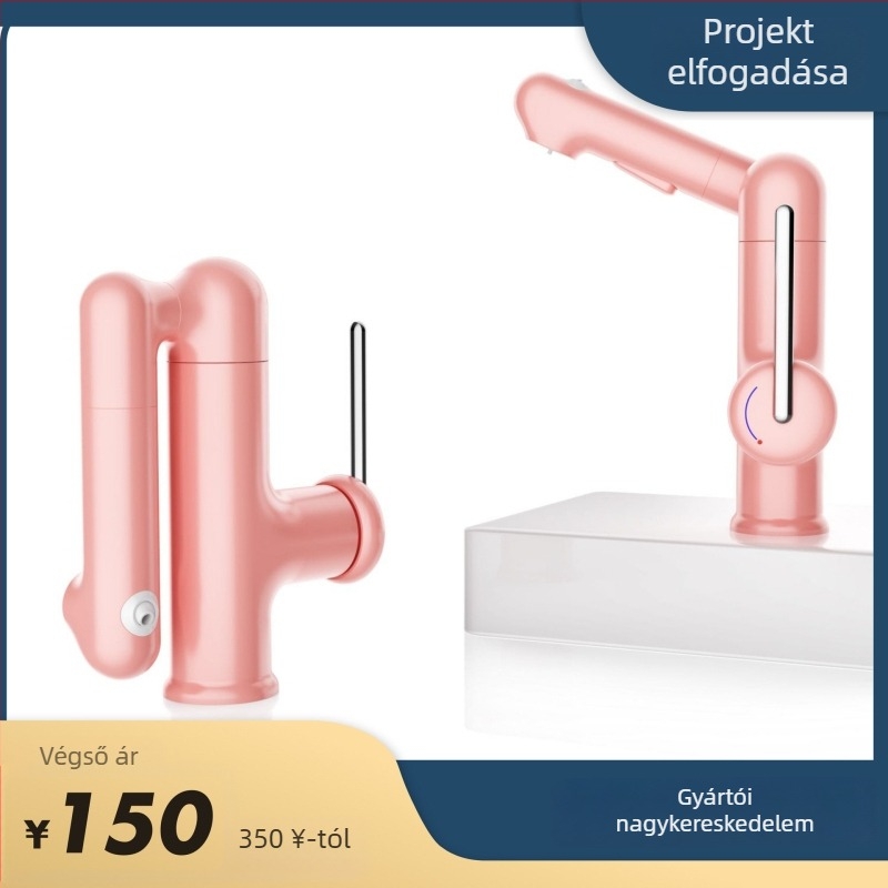 Fürdőszobai mosdócsap forgó kifolyóval, alulról történő szerelés, test: cinkötvözet, kerámia korongos szelep, elektroplakált felület, meleg/hideg vezérlés kulccsal