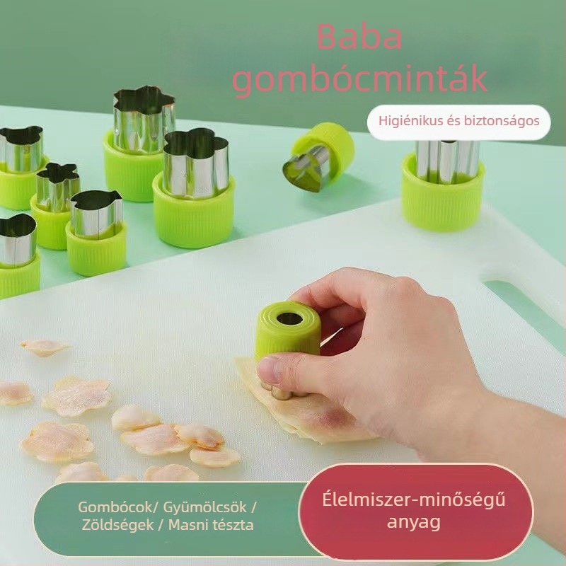 Babáknak készült dumpling és pillangó alakú nudli nyomóforma - fém eszköz, márka Unique