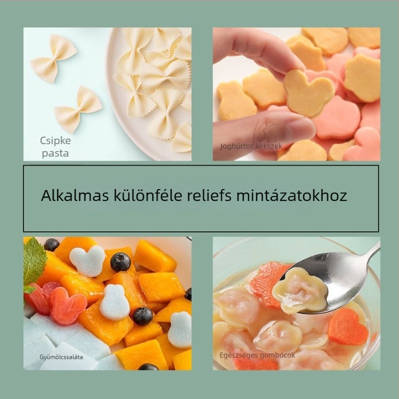 Babáknak készült dumpling és pillangó alakú nudli nyomóforma - fém eszköz, márka Unique