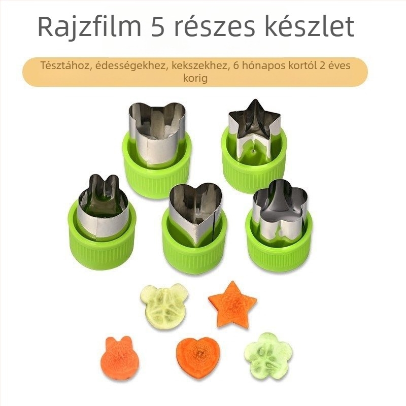Babáknak készült dumpling és pillangó alakú nudli nyomóforma - fém eszköz, márka Unique
