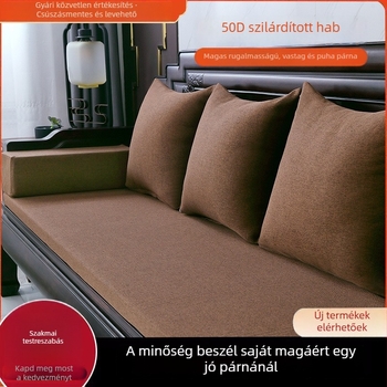 Minden évszakokra alkalmas kanapépárna, imitációs lenanyagból, 95% len, Nantian bay márka, modern minimalista stílus, teljes lefedettségű zipzár