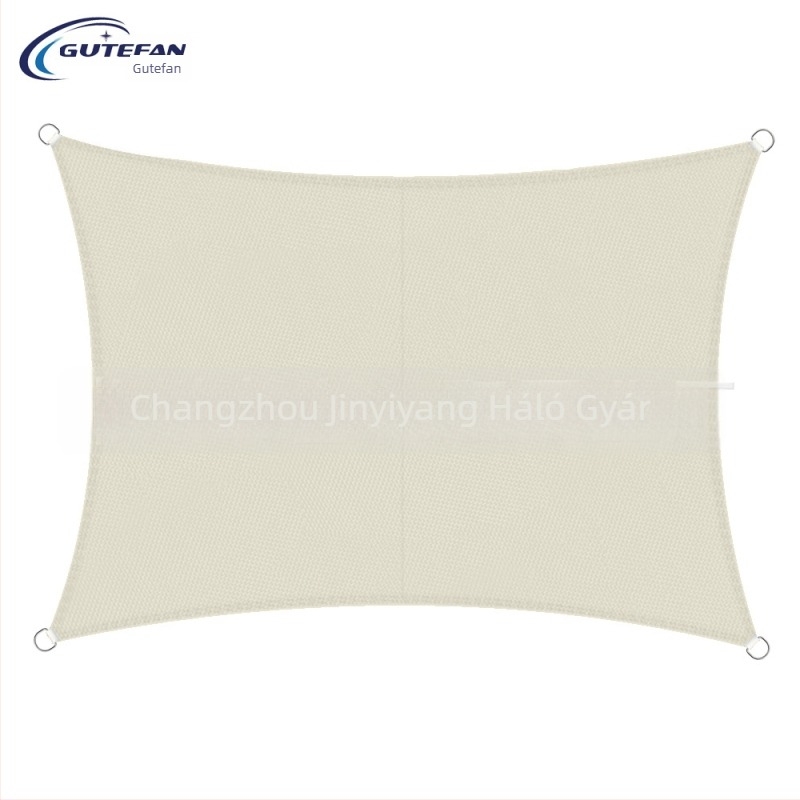 Háromszög alakú árnyékoló vászon, poliészter 160GSM, vízálló index 300, PU bevonat, telepítés nélkül