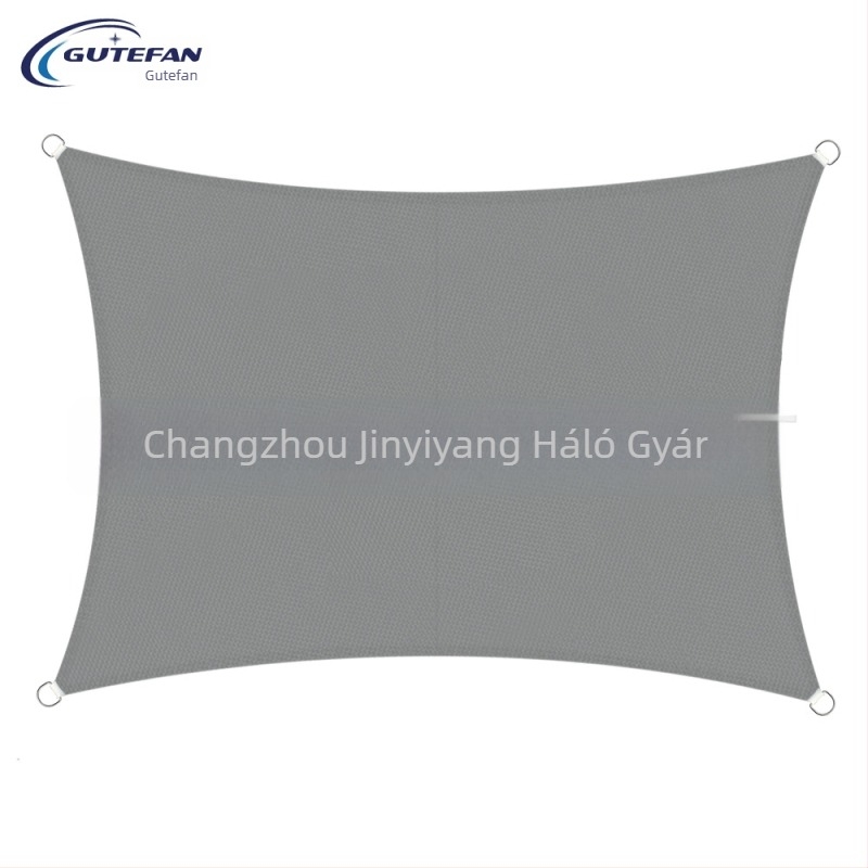 Háromszög alakú árnyékoló vászon, poliészter 160GSM, vízálló index 300, PU bevonat, telepítés nélkül