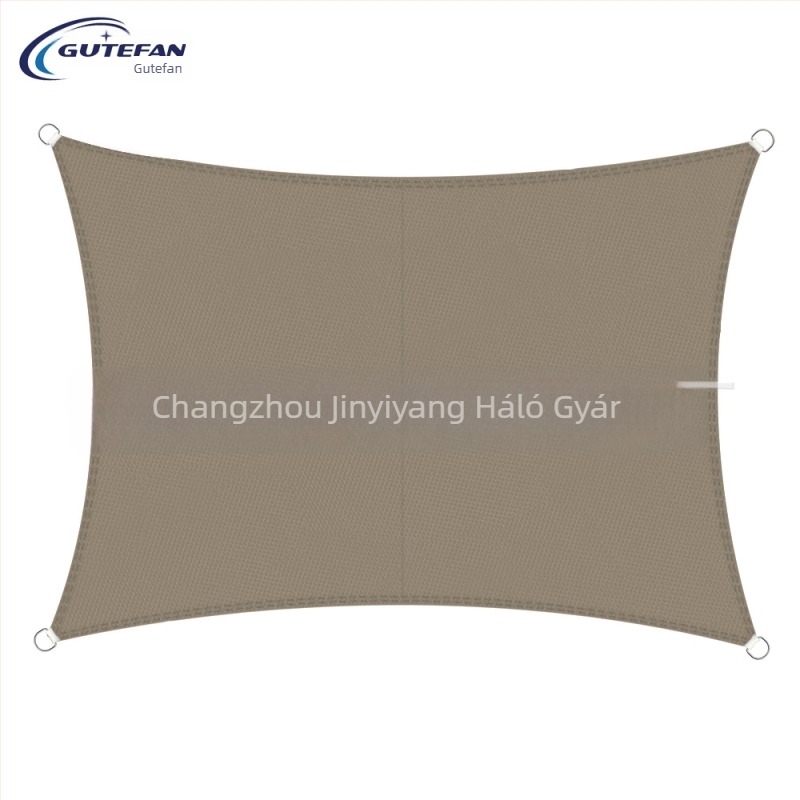 Háromszög alakú árnyékoló vászon, poliészter 160GSM, vízálló index 300, PU bevonat, telepítés nélkül