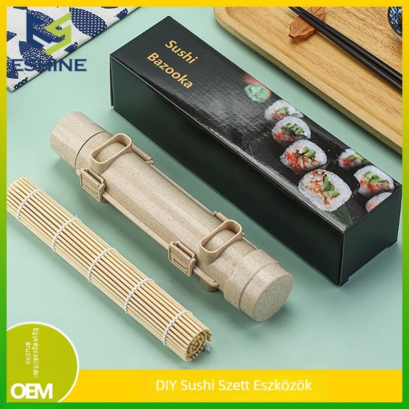 Házi DIY sushi formázó készlet - Bazooka stílus, anyag: Wheat Straw PP, származás: Guangdong, logó nyomtatás lehetőség, 2024-es bevezetés