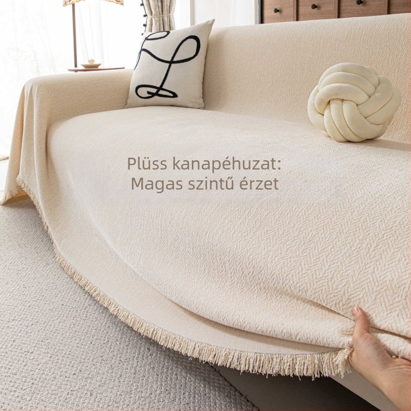2025-ös egyszínű luxus Chenille kanapé takaró, négy évszakos, univerzális három üléses kanapéhoz