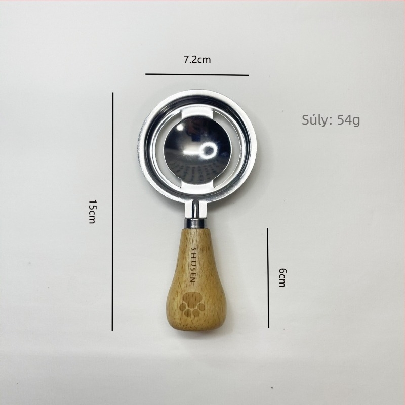 Tojáshabverő és tojásfehérje-szétválasztó, püréprés - 8 darabos rozsdamentes acél konyhai készlet gumírozott fa fogantyúkkal