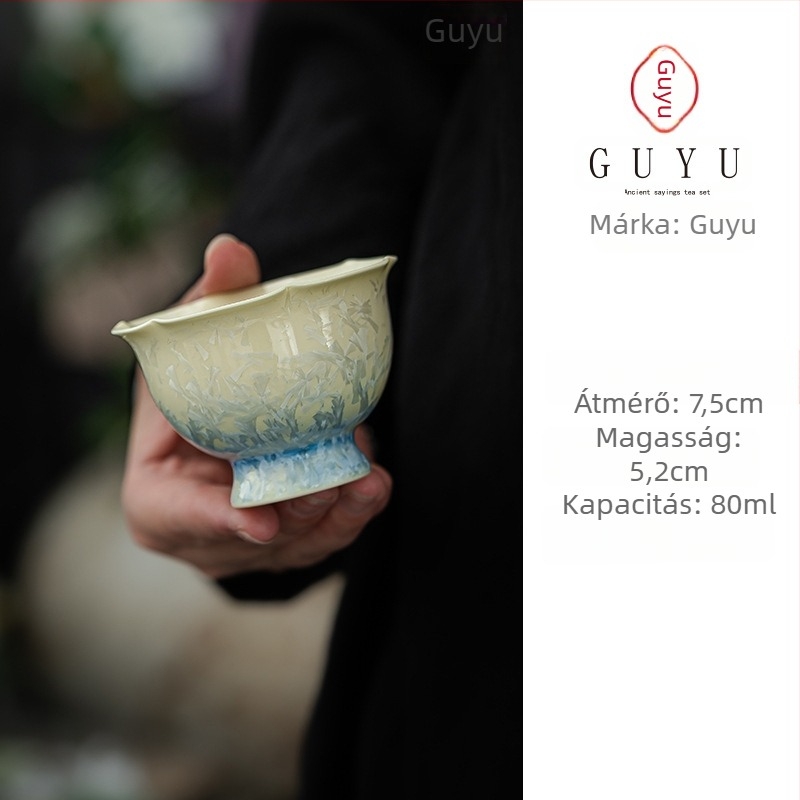 Gongfu porcelán teáscsésze, kínai stílus, Fujian eredetű, egyszemélyes teához, ideális üzleti ajándék