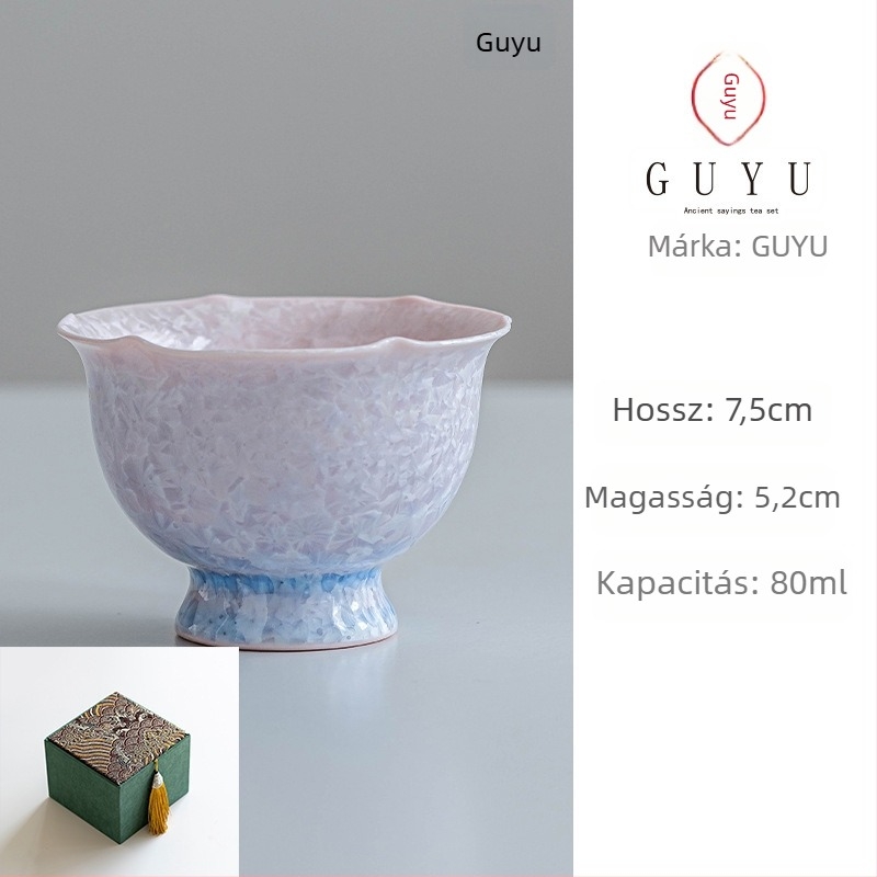 Gongfu porcelán teáscsésze, kínai stílus, Fujian eredetű, egyszemélyes teához, ideális üzleti ajándék