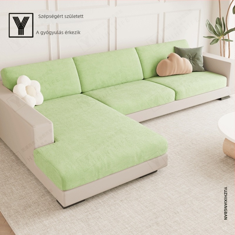 Chenille anyagú kanapévédő, karcolás elleni, egyszínű, sarokkanapóhoz, minimalist stílus.