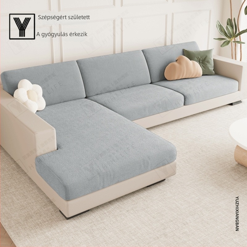 Chenille anyagú kanapévédő, karcolás elleni, egyszínű, sarokkanapóhoz, minimalist stílus.