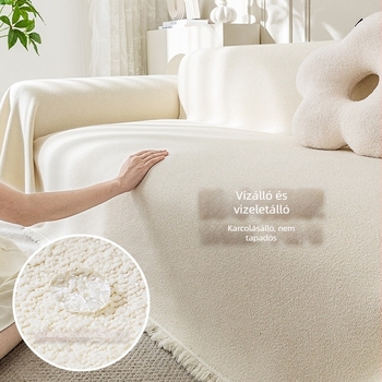Chenille kanapévédő – minimalist stílus – alkalmas szekcionált kanapéra – porvédő huzat