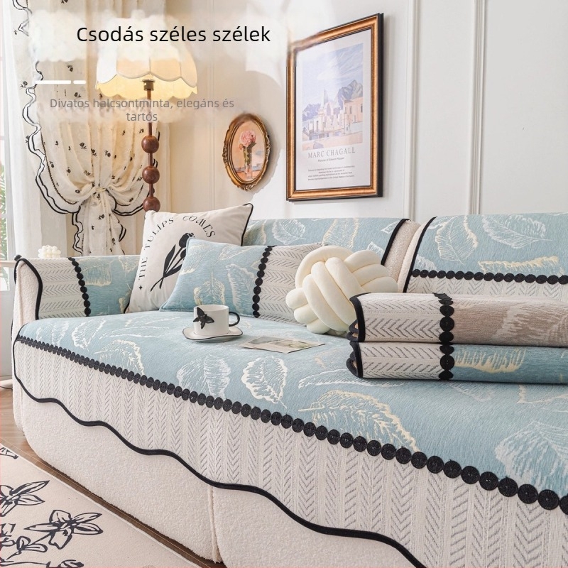 Chenille anyagú kanapé párna; univerzális illeszkedés; mintázat: egyszínű vagy virágos; minimalist stílus; párnahuzat