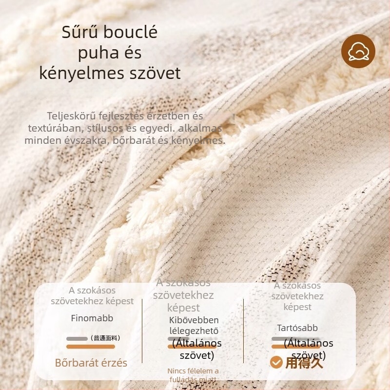 Chenille anyagú kanapéhuzat, csíkos minta, univerzális illeszkedés, francia stílus, párnahuzat típusú