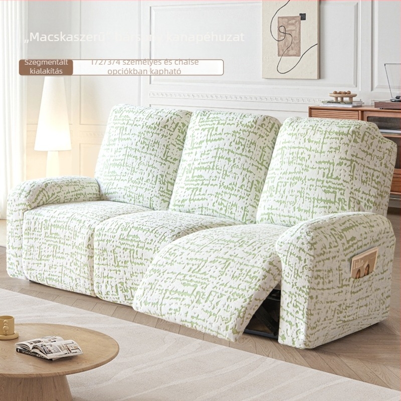 Rugalmas jacquard bársonyos kanapévédő, legújabb modell, teljes lefedettség elektromos relax-kanapéhoz, minden évszakra alkalmas