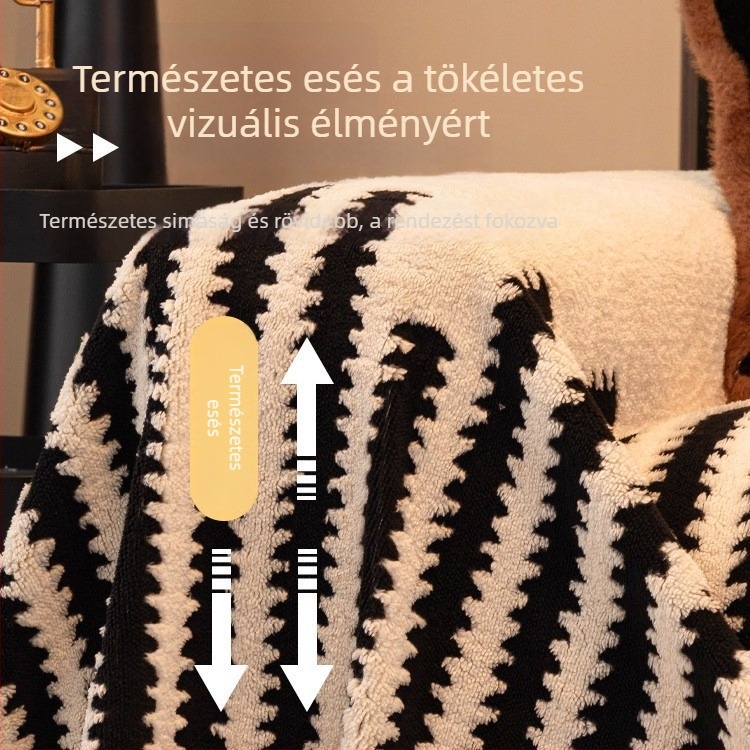 Sarokkanapé huzat — Shu cotton velvet, csíkos minta, minimalistus modern stílus