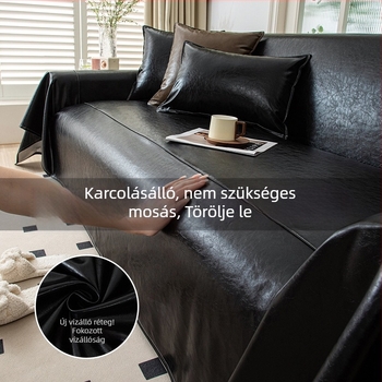 Waxolt bőr kanapévédő huzat — egy darabból álló, macskák által okozott karcolások elleni, nem tapad a szőr, vízálló technológiai anyag, egyszínű mintázat