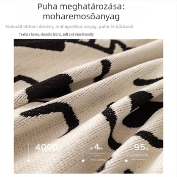 Chenille kanapé törölköző, rajzfilm mintával, moduláris kanapéhoz, csipke stílus