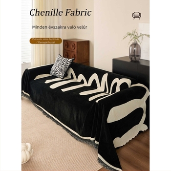 Chenille kanapéhuzat, univerzális, csíkos mintázat, modern luxus stílus