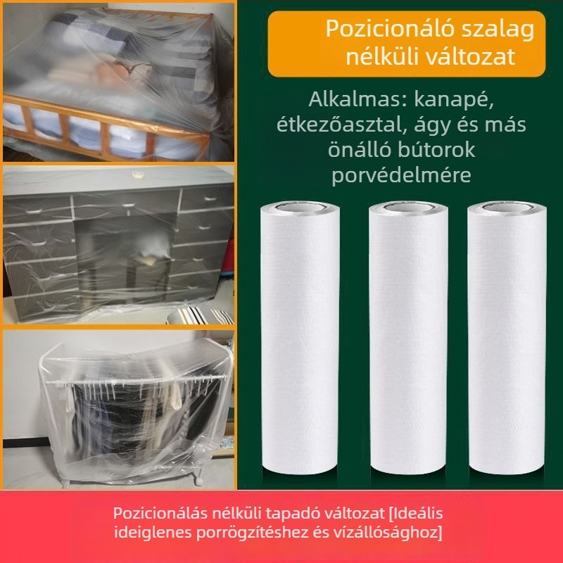 Öntapadós PE porvédő huzat szekrényhez, kanapéhoz és ágyhoz – egyszer használatos bútordarabvédő, egyszerű modern stílus, modell WS878565262654, nappali használatra
