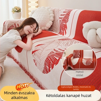 Chenille kanapévédő, egyszínű, általános használatra, ünnepi stílus