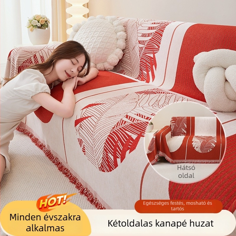 Chenille kanapévédő, egyszínű, általános használatra, ünnepi stílus