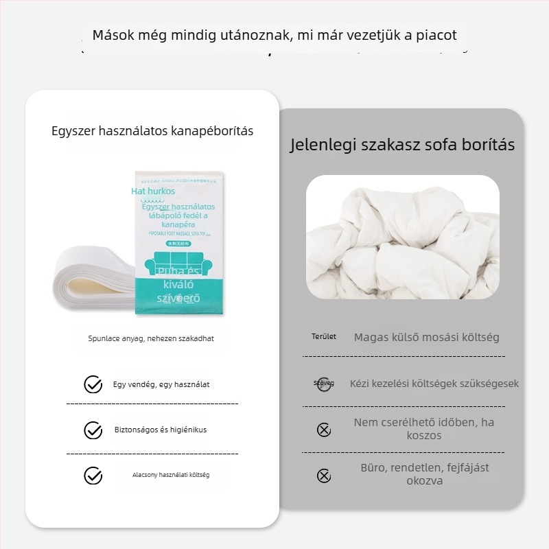 Kanapé törölköző párna, egy darabból, csúszásmentes, géz anyag, ötágú csillag mintázat, kombinált kanapóhoz, modern és minimalist stílus