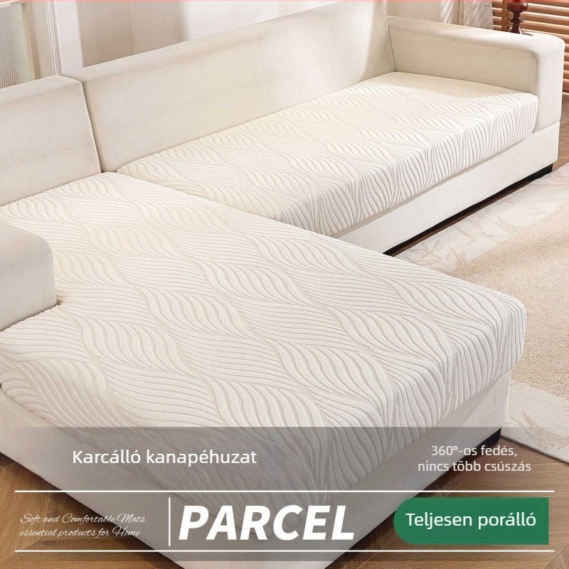 Vastag jacquard kanapévédő huzat minden évszakra, univerzális a nappalira, csúszásmentes és elasztikus