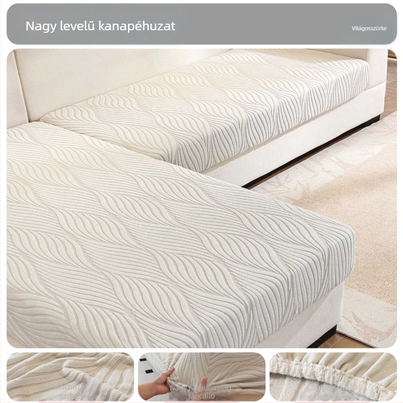 Vastag jacquard kanapévédő huzat minden évszakra, univerzális a nappalira, csúszásmentes és elasztikus