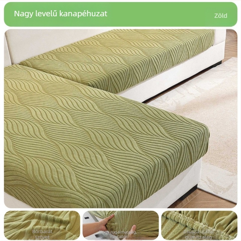 Vastag jacquard kanapévédő huzat minden évszakra, univerzális a nappalira, csúszásmentes és elasztikus