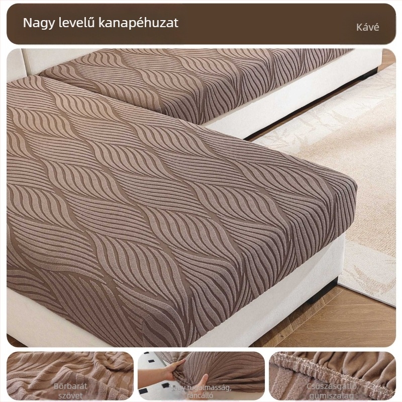 Vastag jacquard kanapévédő huzat minden évszakra, univerzális a nappalira, csúszásmentes és elasztikus