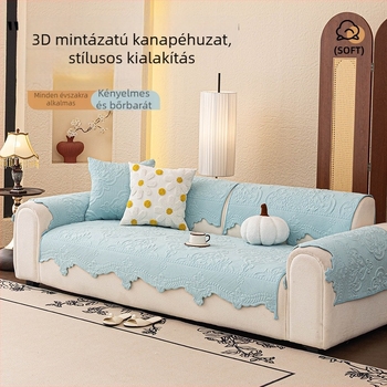 Mosható pamut kanapé párnahuzat, kockás minta, minimalist stílus, csúszásmentes