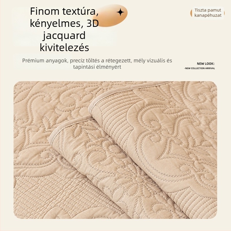 Mosható pamut kanapé párnahuzat, kockás minta, minimalist stílus, csúszásmentes