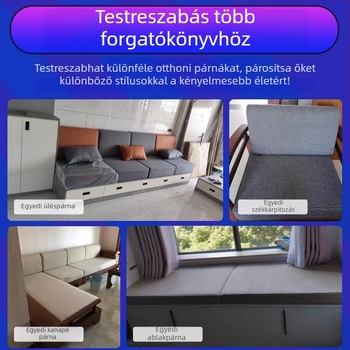 Személyre szabott kanapé párnák magas sűrűségű habbal, masív mahagónifa kerettel, textilbázisú bevonattal, vastagabb és merev hát- és ülőpárnák