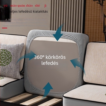 Új kínai stílusú kanapévédő nappaliba – piros tömörfa kanapé párnahuzat, teljes borítás, csúszásmentes ülőfelület és háttámla védő