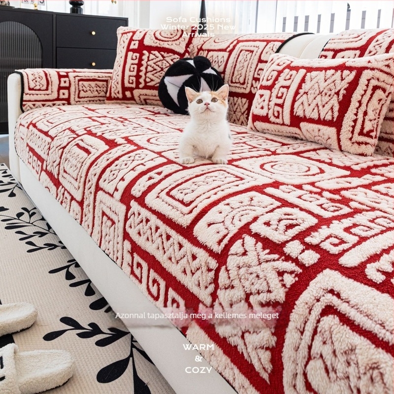 Dívány párna – bársony, geometriai minta, univerzális, ünnepi stílus, modell: Cushion Cloth Style, Dream Cushion
