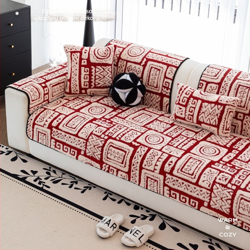 Dívány párna – bársony, geometriai minta, univerzális, ünnepi stílus, modell: Cushion Cloth Style, Dream Cushion