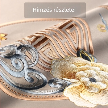Új kínai stílusú vörösfa kanapé párnahuzatok hímzéssel, tömörfa bútorokhoz illő párnahuzatok, öt darabos készlet Luohan ágyhoz