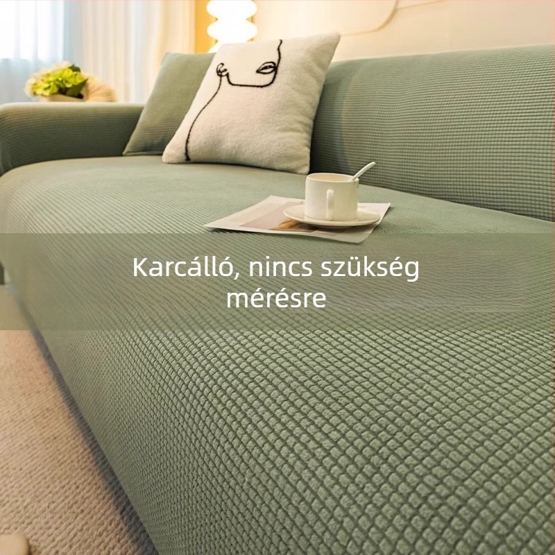Rugalmas kanapévédő macskakarcolás elleni polar fleece-sel, teljes lefedettség, négy évszakos univerzális, porvédő