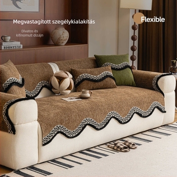 Chenille retro kanapé párna – négy évszakos, rögzített csúszásmentes, macskakarcolás elleni