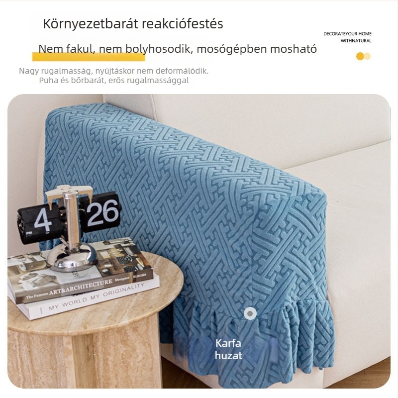 Puhított kanapékarvédő huzat, univerzális teljes lefedés, csúszásmentes, macskakarmolás elleni elasztikus anyag.