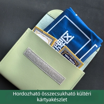 Kültéri Guandan készlet hordozható táskával, kártyaosztó géppel és asztalterítővel
