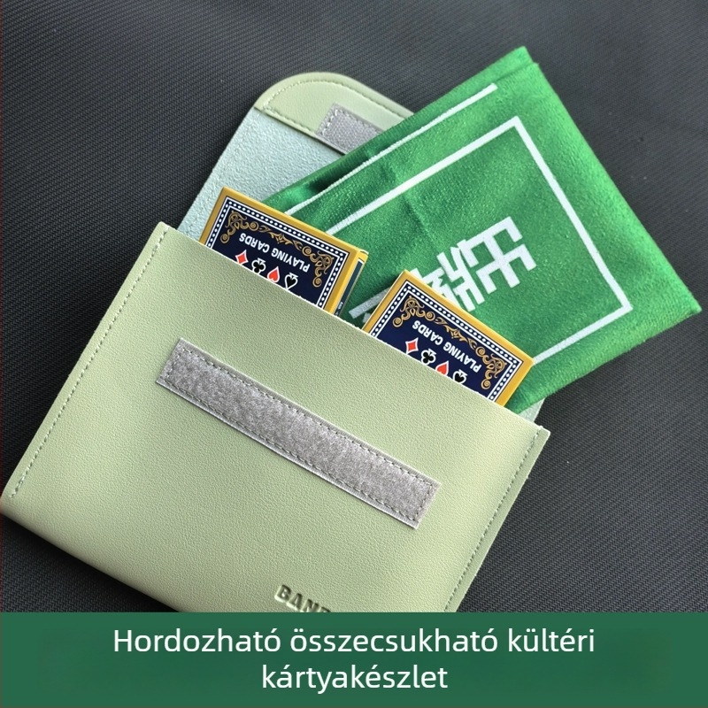 Kültéri Guandan készlet hordozható táskával, kártyaosztó géppel és asztalterítővel