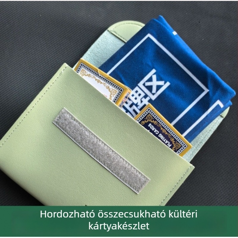 Kültéri Guandan készlet hordozható táskával, kártyaosztó géppel és asztalterítővel